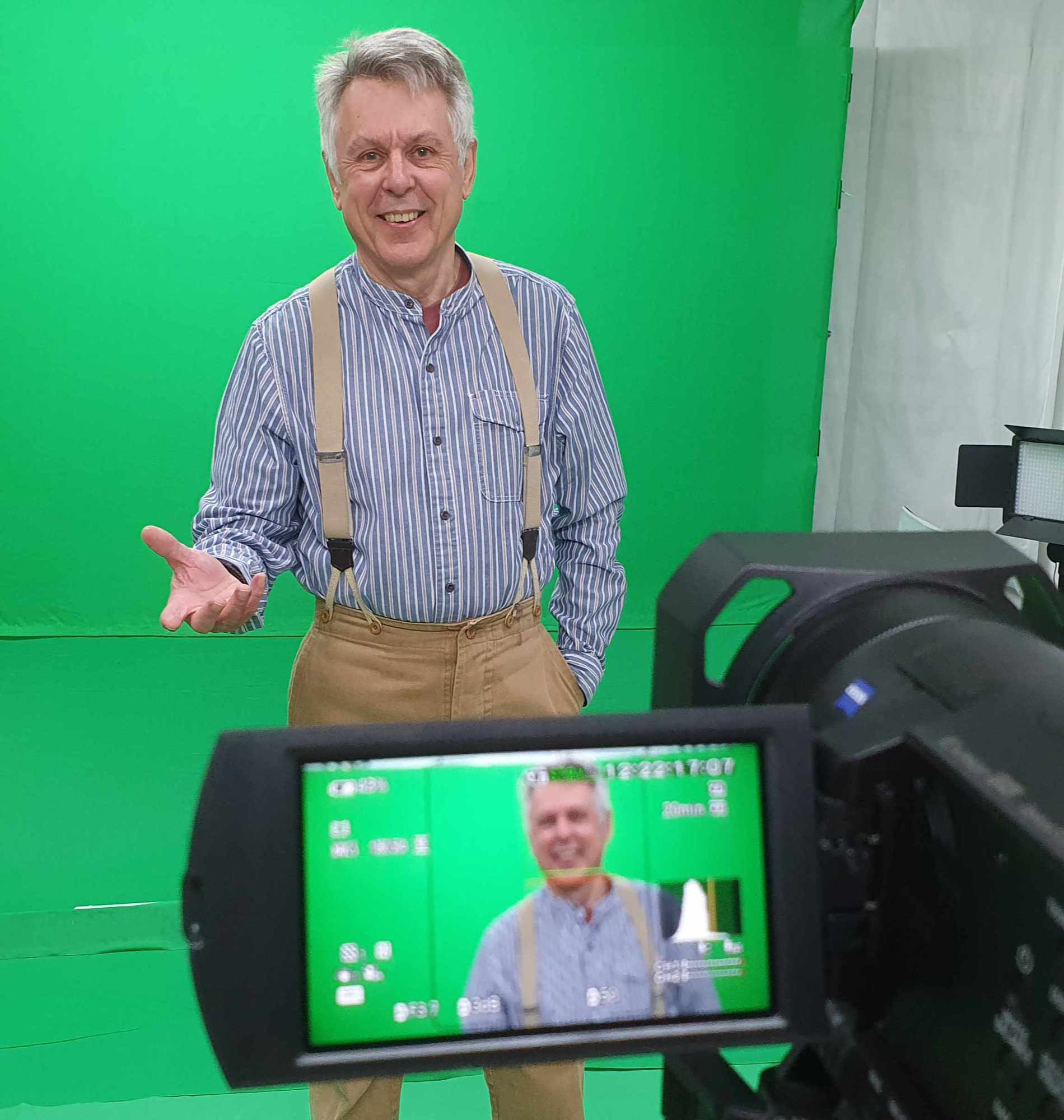 Paul Priestley in his studio