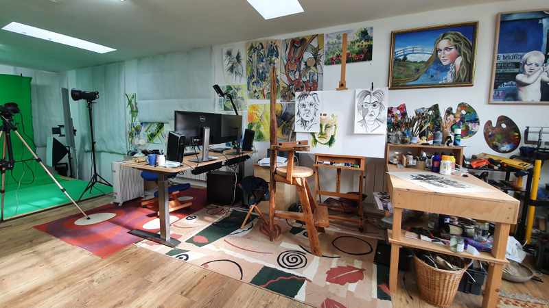 Paul Priestley art and video studio