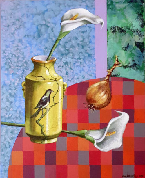 Vase with Lilies and Onion